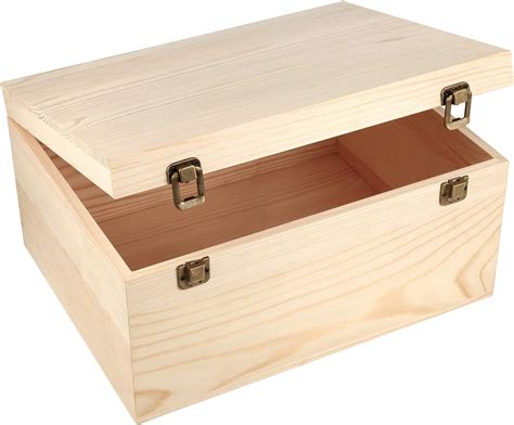 14 box with lid wood or metal|14 inch wooden storage box.